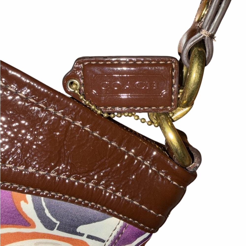 Coach Brown Multi-Color “C” Print Shoulder Bag - Picture 7 of 7